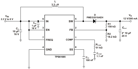 TPS61085DGKR function block diagram